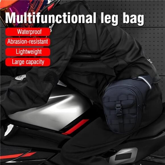 Hip Bag, Leg Bag, Motorcycle Leg Bag, Thigh Bag With Leg Strap, Drop Leg Bag - Picture 2 of 7